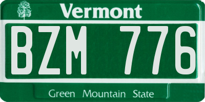 VT license plate BZM776
