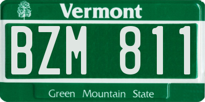 VT license plate BZM811