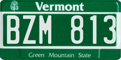 VT license plate BZM813