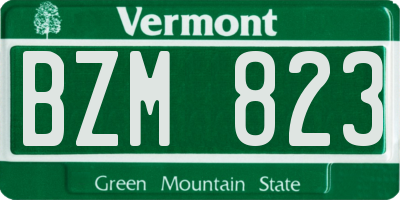 VT license plate BZM823
