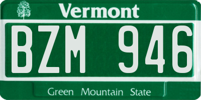 VT license plate BZM946