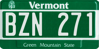 VT license plate BZN271