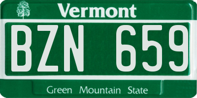 VT license plate BZN659