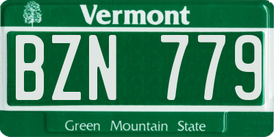 VT license plate BZN779