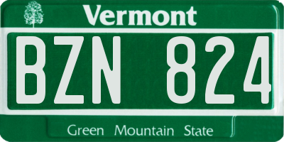 VT license plate BZN824