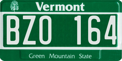 VT license plate BZO164