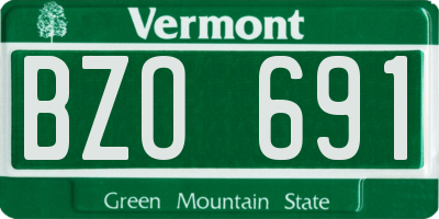 VT license plate BZO691