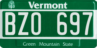 VT license plate BZO697