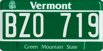 VT license plate BZO719