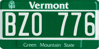 VT license plate BZO776