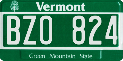 VT license plate BZO824