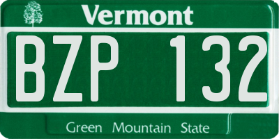 VT license plate BZP132