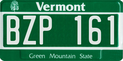 VT license plate BZP161