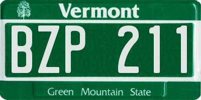 VT license plate BZP211