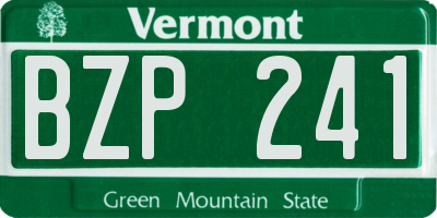 VT license plate BZP241