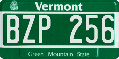 VT license plate BZP256