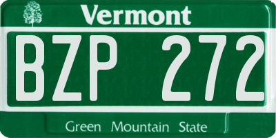 VT license plate BZP272