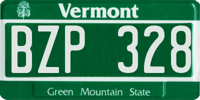 VT license plate BZP328