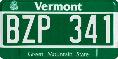 VT license plate BZP341