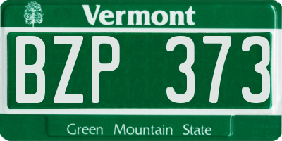 VT license plate BZP373