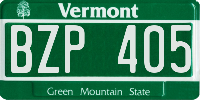VT license plate BZP405