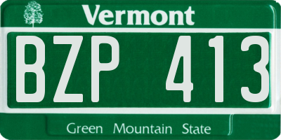 VT license plate BZP413