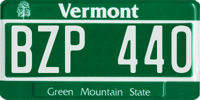 VT license plate BZP440