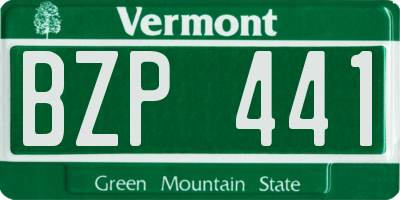 VT license plate BZP441