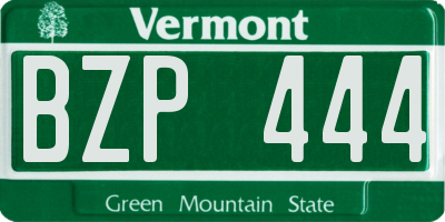 VT license plate BZP444