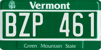 VT license plate BZP461