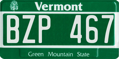 VT license plate BZP467