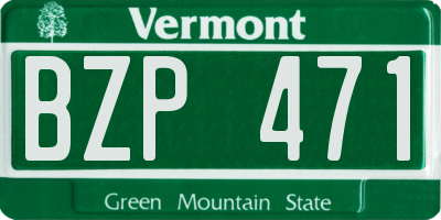 VT license plate BZP471