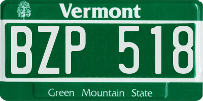 VT license plate BZP518