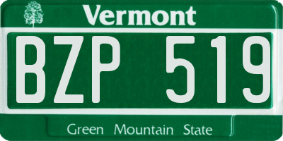 VT license plate BZP519