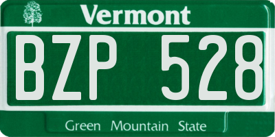 VT license plate BZP528