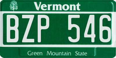 VT license plate BZP546