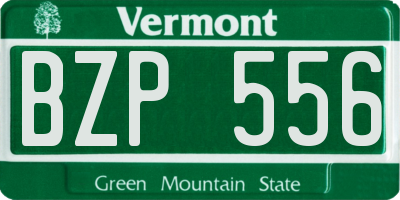 VT license plate BZP556