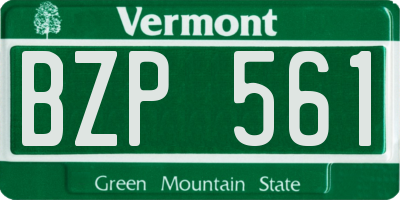 VT license plate BZP561