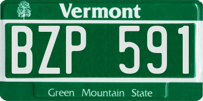 VT license plate BZP591