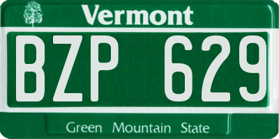 VT license plate BZP629