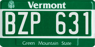 VT license plate BZP631