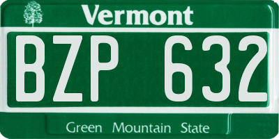 VT license plate BZP632