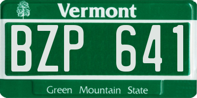 VT license plate BZP641
