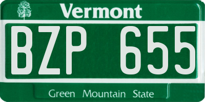 VT license plate BZP655