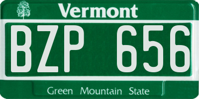 VT license plate BZP656