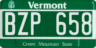 VT license plate BZP658