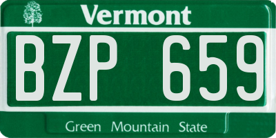 VT license plate BZP659