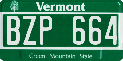 VT license plate BZP664