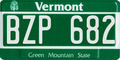 VT license plate BZP682
