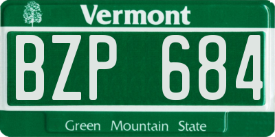 VT license plate BZP684